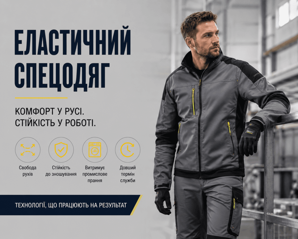Спецодяг із стрейч матеріалів